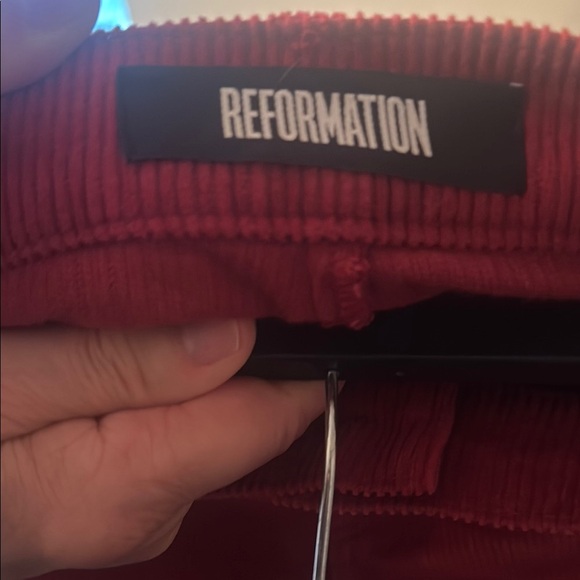 Reformation Red Straight Leg Pants - Picture 2 of 3